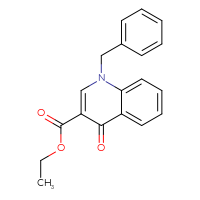 Chemical structure of ethyl 1-benzyl-4-oxo-1,4-dihydroquinoline-3-carboxylate - CSSB00010187855