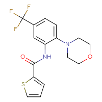 Chemical structure of N-[2-(morpholin-4-yl)-5-(trifluoromethyl)phenyl]thiophene-2-carboxamide - CSSB00027749388