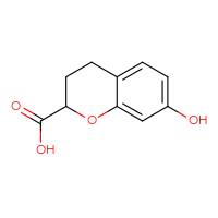 Chemical structure of 7-hydroxy-3,4-dihydro-2H-1-benzopyran-2-carboxylic acid - CSSB00000099368