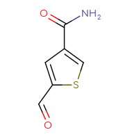 Chemical structure of 5-formylthiophene-3-carboxamide - CSSB00000684501