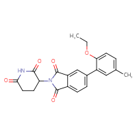 Chemical structure of 2-(2,6-dioxopiperidin-3-yl)-5-(2-ethoxy-5-methylphenyl)-2,3-dihydro-1H-isoindole-1,3-dione - CSSB06594664314