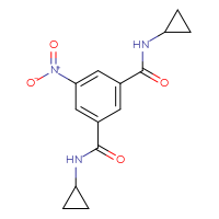 Chemical structure of N1,N3-dicyclopropyl-5-nitrobenzene-1,3-dicarboxamide - CSSB00020600308