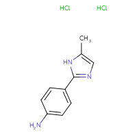Chemical structure of 4-(5-methyl-1H-imidazol-2-yl)aniline dihydrochloride - CSSB00020589890