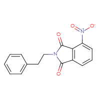 Chemical structure of 4-nitro-2-(2-phenylethyl)-2,3-dihydro-1H-isoindole-1,3-dione - CSSB00020600214