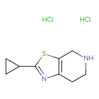 Chemical structure of 2-cyclopropyl-4H,5H,6H,7H-[1,3]thiazolo[5,4-c]pyridine dihydrochloride - CSSB21332068566