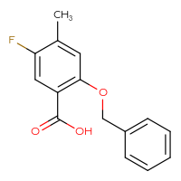 Chemical structure of 2-(benzyloxy)-5-fluoro-4-methylbenzoic acid - CSSB03551565690