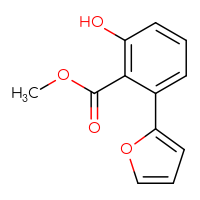 Chemical structure of methyl 2-(furan-2-yl)-6-hydroxybenzoate - CSSB21253043067