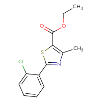 Chemical structure of ethyl 2-(2-chlorophenyl)-4-methyl-1,3-thiazole-5-carboxylate - CSSB00007962519