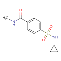 Chemical structure of 4-(cyclopropylsulfamoyl)-N-methylbenzamide - CSSB00000393016