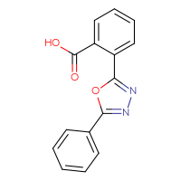 Chemical structure of 2-(5-phenyl-1,3,4-oxadiazol-2-yl)benzoic acid - CSSB00034938604