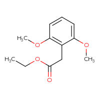 Chemical structure of ethyl 2-(2,6-dimethoxyphenyl)acetate - CSSB00012743595