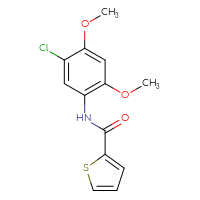 Chemical structure of N-(5-chloro-2,4-dimethoxyphenyl)thiophene-2-carboxamide - CSSB00028001201