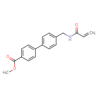 Chemical structure of methyl 4'-[(prop-2-enamido)methyl]-[1,1'-biphenyl]-4-carboxylate - CSSB21332164777