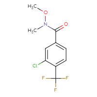 Chemical structure of 3-chloro-N-methoxy-N-methyl-4-(trifluoromethyl)benzamide - CSSB00126038720