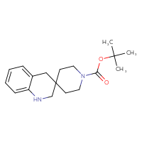 Chemical structure of tert-butyl 2',4'-dihydro-1'H-spiro[piperidine-4,3'-quinoline]-1-carboxylate - CSSB00010062932