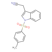 Chemical structure of 2-[1-(4-methylbenzenesulfonyl)-1H-indol-3-yl]acetonitrile - CSSB20456223165
