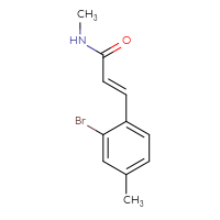 Chemical structure of (2E)-3-(2-bromo-4-methylphenyl)-N-methylprop-2-enamide - CSSB00016254062