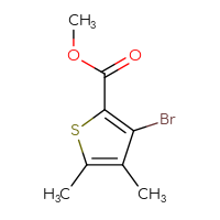 Chemical structure of methyl 3-bromo-4,5-dimethylthiophene-2-carboxylate - CSSB02495507358