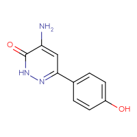 Chemical structure of 4-amino-6-(4-hydroxyphenyl)-2,3-dihydropyridazin-3-one - CSSB00010115040