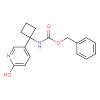 Chemical structure of benzyl N-[1-(6-hydroxypyridin-3-yl)cyclobutyl]carbamate - CSSB02472987144