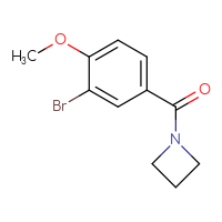 Chemical structure of 1-(3-bromo-4-methoxybenzoyl)azetidine - CSSB00000216950