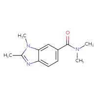 Chemical structure of N,N,1,2-tetramethyl-1H-1,3-benzodiazole-6-carboxamide - CSSB00103341647