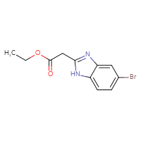 Chemical structure of ethyl 2-(5-bromo-1H-1,3-benzodiazol-2-yl)acetate - CSSB00000730316