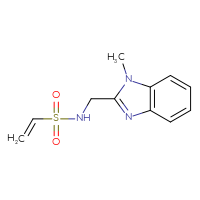 Chemical structure of N-[(1-methyl-1H-1,3-benzodiazol-2-yl)methyl]ethene-1-sulfonamide - CSSB06579076479