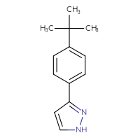 Chemical structure of 3-(4-tert-butylphenyl)-1H-pyrazole - CSSB00011471436