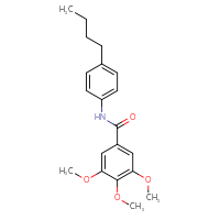 Chemical structure of N-(4-butylphenyl)-3,4,5-trimethoxybenzamide - CSSB00046241959