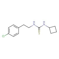 Chemical structure of 1-[2-(4-chlorophenyl)ethyl]-3-cyclobutylthiourea - CSSB00103417231