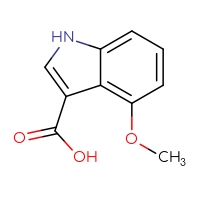 Chemical structure of 4-methoxy-1H-indole-3-carboxylic acid - CSSB00102525147