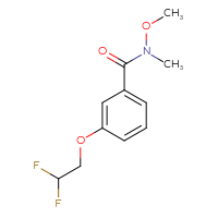Chemical structure of 3-(2,2-difluoroethoxy)-N-methoxy-N-methylbenzamide - CSSB07044647544