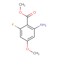Chemical structure of methyl 2-amino-6-fluoro-4-methoxybenzoate - CSSB00015291126