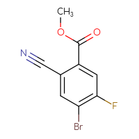 Chemical structure of methyl 4-bromo-2-cyano-5-fluorobenzoate - CSSB00015781885