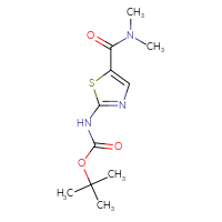 Chemical structure of tert-butyl N-[5-(dimethylcarbamoyl)-1,3-thiazol-2-yl]carbamate - CSSB00114251404