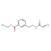 Chemical structure of ethyl 3-[2-(prop-2-enamido)ethyl]benzoate - CSSB03501385672