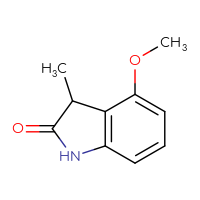 Chemical structure of 4-methoxy-3-methyl-2,3-dihydro-1H-indol-2-one - CSSB00009871829