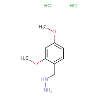 Chemical structure of [(2,4-dimethoxyphenyl)methyl]hydrazine dihydrochloride - CSSB00102946580