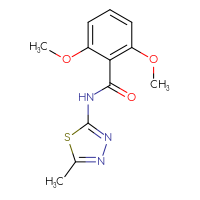 Chemical structure of 2,6-dimethoxy-N-(5-methyl-1,3,4-thiadiazol-2-yl)benzamide - CSSB00046100590