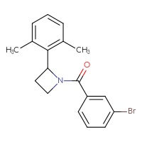 Chemical structure of 1-(3-bromobenzoyl)-2-(2,6-dimethylphenyl)azetidine - CSSB15264059049
