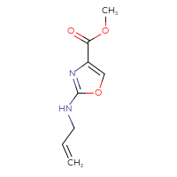 Chemical structure of methyl 2-[(prop-2-en-1-yl)amino]-1,3-oxazole-4-carboxylate - CSSB06748924754