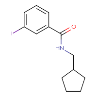 Chemical structure of N-(cyclopentylmethyl)-3-iodobenzamide - CSSB00011252958