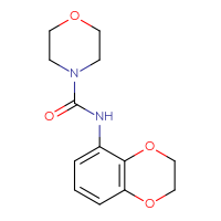 Chemical structure of N-(2,3-dihydro-1,4-benzodioxin-5-yl)morpholine-4-carboxamide - CSSB00103856495