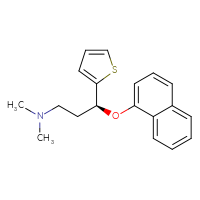 Chemical structure of dimethyl[(3S)-3-(naphthalen-1-yloxy)-3-(thiophen-2-yl)propyl]amine - CSSB00000067875