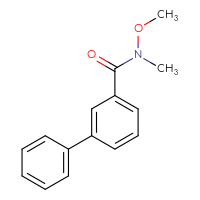 Chemical structure of N-methoxy-N-methyl-[1,1'-biphenyl]-3-carboxamide - CSSB04601442531