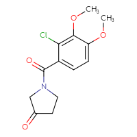 Chemical structure of 1-(2-chloro-3,4-dimethoxybenzoyl)pyrrolidin-3-one - CSSB02533939624