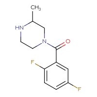 Chemical structure of 1-(2,5-difluorobenzoyl)-3-methylpiperazine - CSSB00008289623