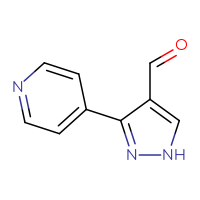Chemical structure of 3-(pyridin-4-yl)-1H-pyrazole-4-carbaldehyde - CSSB00011247595