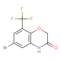 Chemical structure of 6-bromo-8-(trifluoromethyl)-3,4-dihydro-2H-1,4-benzoxazin-3-one - CSSB00020589168